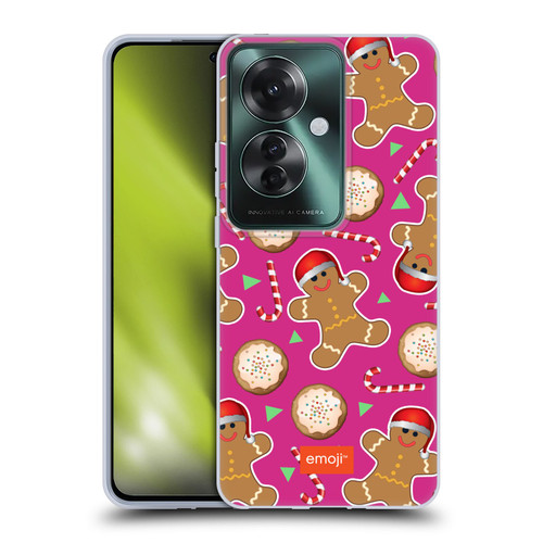 emoji® Christmas Patterns Gingerbread Cookies Soft Gel Case for OPPO Reno11 F 5G / F25 Pro 5G