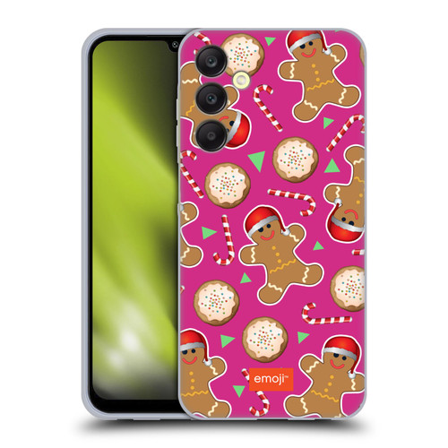 emoji® Christmas Patterns Gingerbread Cookies Soft Gel Case for Samsung Galaxy A25 5G