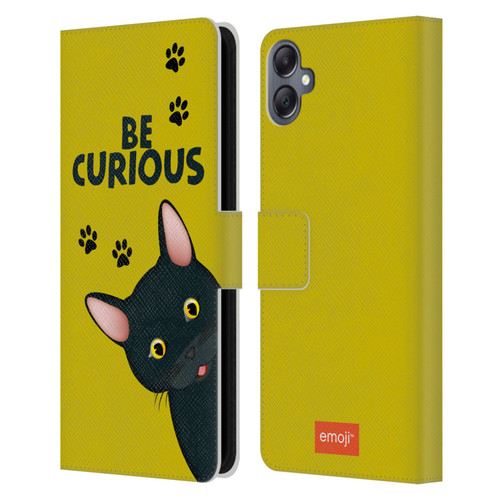 emoji® Cats Curious Leather Book Wallet Case Cover For Samsung Galaxy A05
