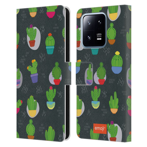 emoji® Cactus And Pineapple Pattern Leather Book Wallet Case Cover For Xiaomi 13 Pro 5G
