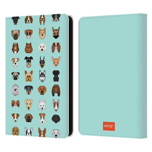 emoji® Dogs Breeds Leather Book Wallet Case Cover For Amazon Kindle 11th Gen 6in 2022