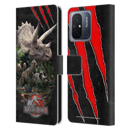 Jurassic Park III Key Art Dinosaurs 2 Leather Book Wallet Case Cover For Xiaomi Redmi 12C