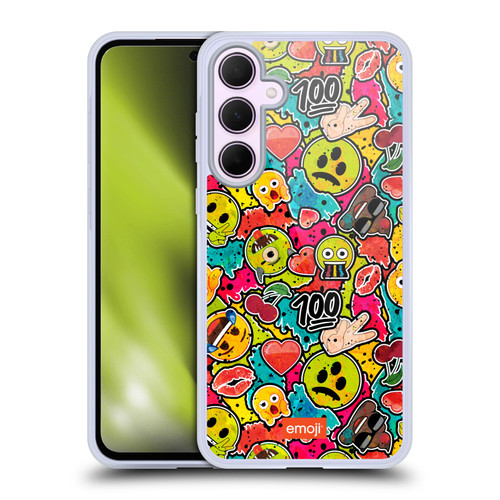 emoji® Graffiti Colours Soft Gel Case for Samsung Galaxy A35 5G