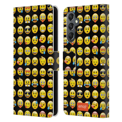 emoji® Smileys Pattern Leather Book Wallet Case Cover For Samsung Galaxy A25 5G