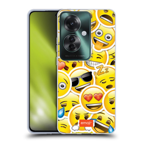 emoji® Smileys Sticker Soft Gel Case for OPPO Reno11 F 5G / F25 Pro 5G