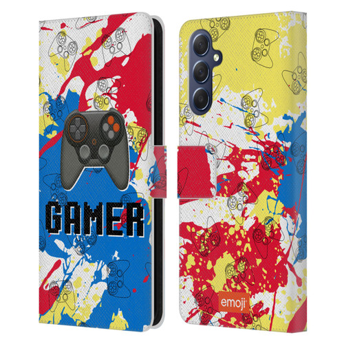 emoji® Trendy Gamer Leather Book Wallet Case Cover For Samsung Galaxy M54 5G