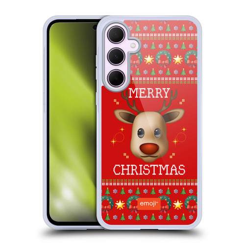 emoji® Ugly Christmas Reindeer Soft Gel Case for Samsung Galaxy A35 5G