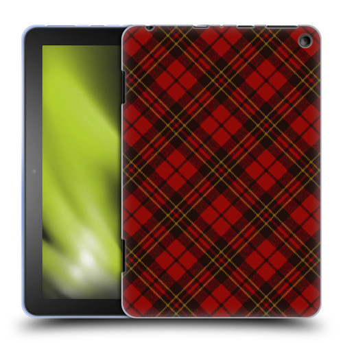 PLdesign Christmas Red Tartan Soft Gel Case for Amazon Fire HD 8/Fire HD 8 Plus 2020