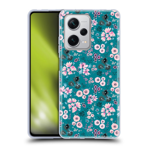 Ninola Floral Patterns Little Dark Turquoise Soft Gel Case for Xiaomi Redmi Note 12 Pro+ 5G