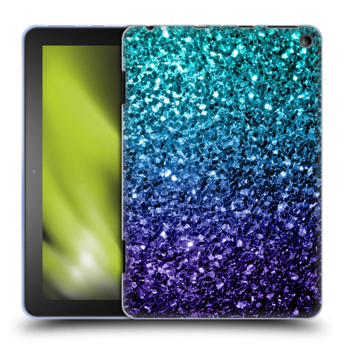 PLdesign Glitter Sparkles Aqua Blue Soft Gel Case for Amazon Fire HD 8/Fire HD 8 Plus 2020