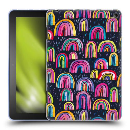 Ninola Summer Patterns Rainbows Navy Soft Gel Case for Amazon Fire HD 8/Fire HD 8 Plus 2020