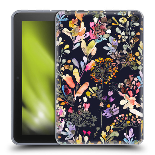 Ninola Wild Grasses Black Soft Gel Case for Amazon Fire 7 2022