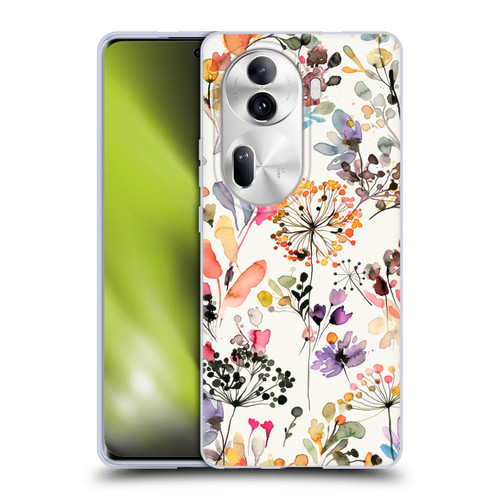 Ninola Wild Grasses Multicolor Soft Gel Case for OPPO Reno11 Pro