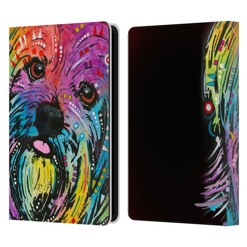 Dean Russo Dogs Yorkie Leather Book Wallet Case Cover For Amazon Kindle Paperwhite 5 (2021)