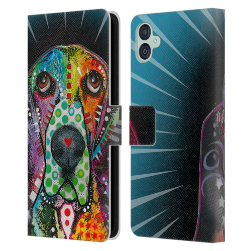 Dean Russo Dogs Hound Leather Book Wallet Case Cover For Samsung Galaxy M04 5G / A04e