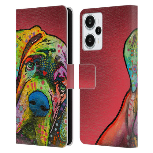 Dean Russo Dogs Mastiff Leather Book Wallet Case Cover For Xiaomi Redmi Note 12T