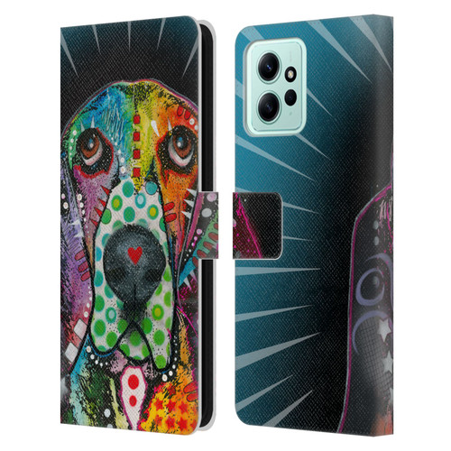 Dean Russo Dogs Hound Leather Book Wallet Case Cover For Xiaomi Redmi 12