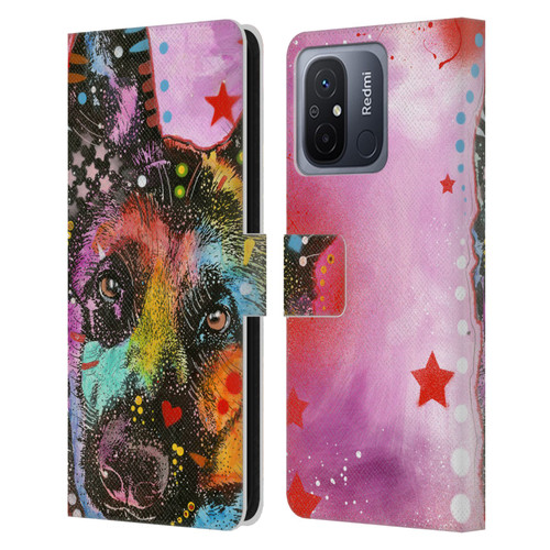 Dean Russo Dogs German Shepherd Leather Book Wallet Case Cover For Xiaomi Redmi 12C