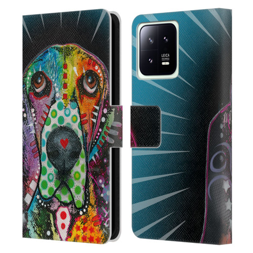 Dean Russo Dogs Hound Leather Book Wallet Case Cover For Xiaomi 13 5G