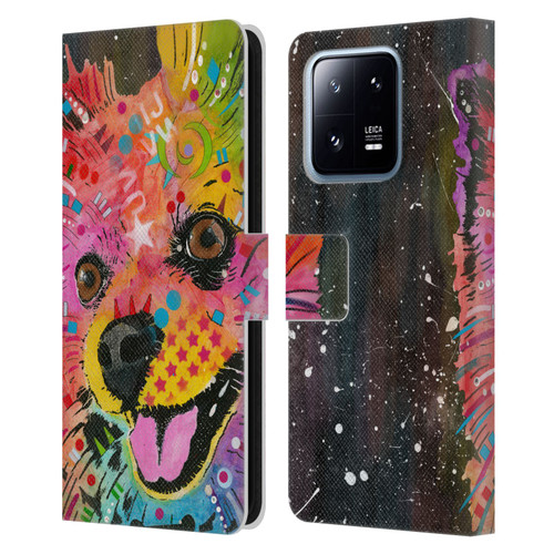 Dean Russo Dogs Pomeranian Leather Book Wallet Case Cover For Xiaomi 13 Pro 5G