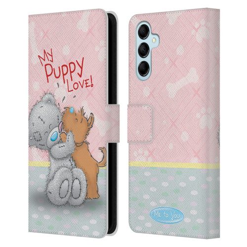 Me To You Classic Tatty Teddy Dog Pet Leather Book Wallet Case Cover For Samsung Galaxy M14 5G
