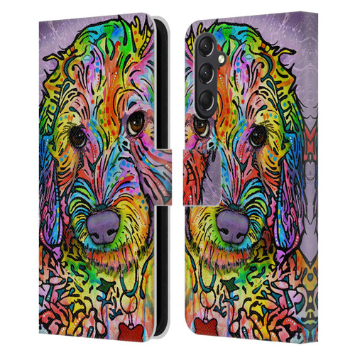 Dean Russo Dogs 3 Sweet Poodle Leather Book Wallet Case Cover For Samsung Galaxy A24 4G / M34 5G