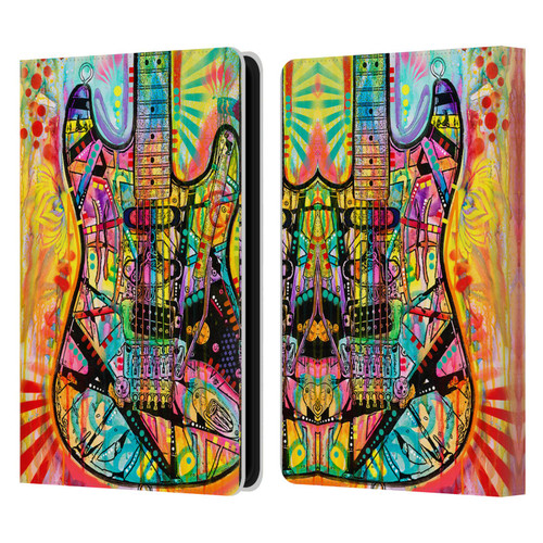 Dean Russo Pop Culture Guitar Leather Book Wallet Case Cover For Amazon Kindle Paperwhite 5 (2021)