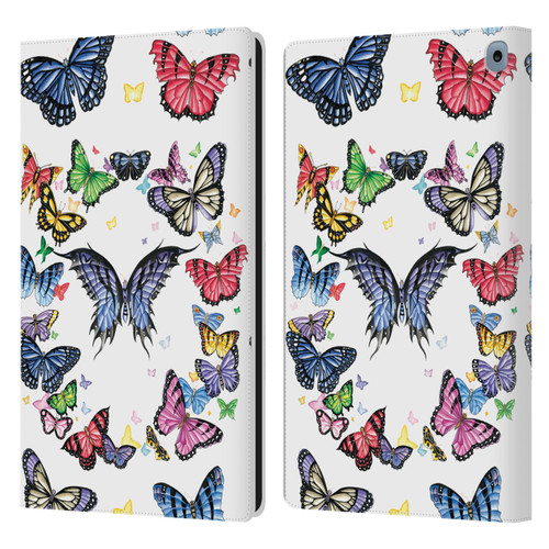 Nene Thomas Art Butterfly Pattern Leather Book Wallet Case Cover For Amazon Fire HD 10 / Plus 2021