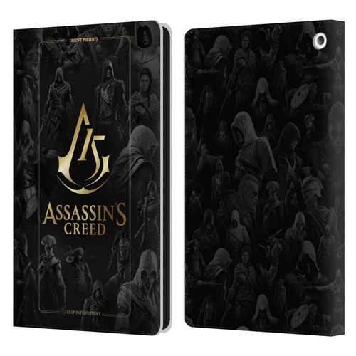 Assassin's Creed 15th Anniversary Graphics Crest Key Art Leather Book Wallet Case Cover For Amazon Fire HD 8/Fire HD 8 Plus 2020