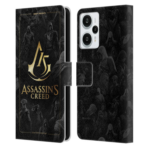 Assassin's Creed 15th Anniversary Graphics Crest Key Art Leather Book Wallet Case Cover For Xiaomi Redmi Note 12T