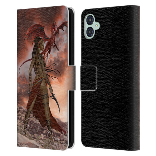 Nene Thomas Art African Warrior Woman & Dragon Leather Book Wallet Case Cover For Samsung Galaxy M04 5G / A04e