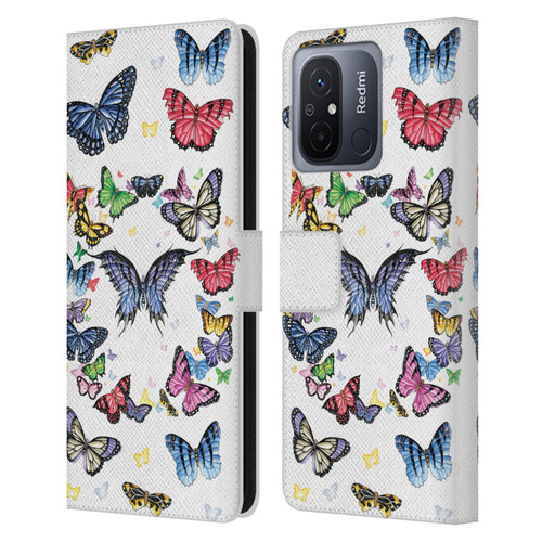 Nene Thomas Art Butterfly Pattern Leather Book Wallet Case Cover For Xiaomi Redmi 12C