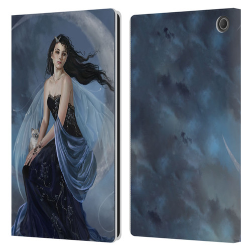 Nene Thomas Crescents Moon Indigo Fairy Leather Book Wallet Case Cover For Amazon Fire Max 11 2023