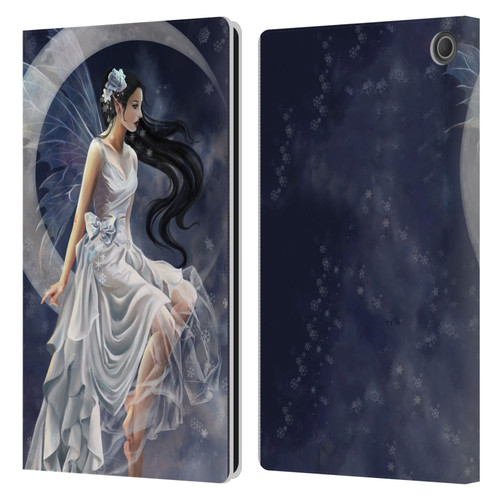 Nene Thomas Crescents Winter Frost Fairy On Moon Leather Book Wallet Case Cover For Amazon Fire Max 11 2023