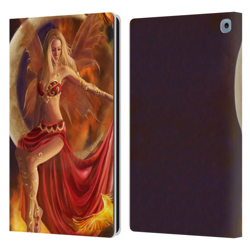 Nene Thomas Crescents Fire Fairy On Moon Phoenix Leather Book Wallet Case Cover For Amazon Fire HD 10 / Plus 2021