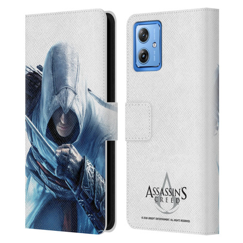 Assassin's Creed Key Art Altaïr Hidden Blade Leather Book Wallet Case Cover For Motorola Moto G54 5G