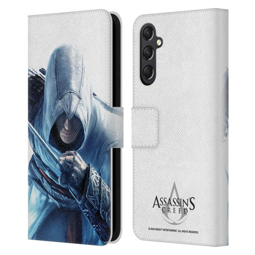 Assassin's Creed Key Art Altaïr Hidden Blade Leather Book Wallet Case Cover For Samsung Galaxy A24 4G / M34 5G