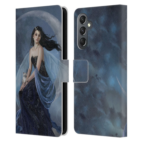 Nene Thomas Crescents Moon Indigo Fairy Leather Book Wallet Case Cover For Samsung Galaxy A25 5G