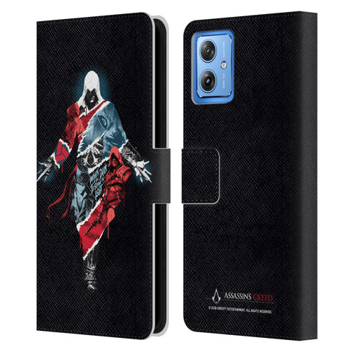 Assassin's Creed Legacy Character Artwork Double Exposure Leather Book Wallet Case Cover For Motorola Moto G54 5G