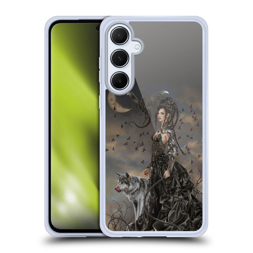 Nene Thomas Crescents Gothic Fairy Woman With Wolf Soft Gel Case for Samsung Galaxy A55 5G