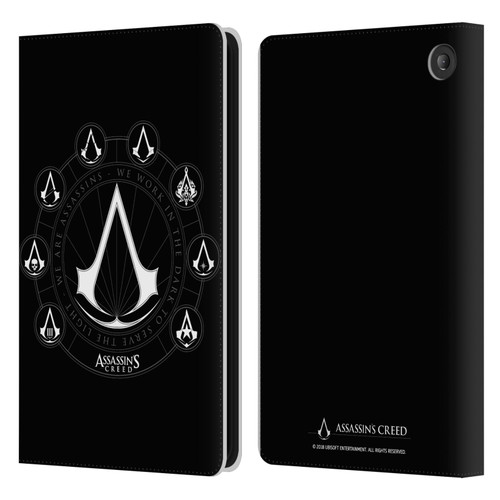 Assassin's Creed Legacy Logo Crests Leather Book Wallet Case Cover For Amazon Fire 7 2022