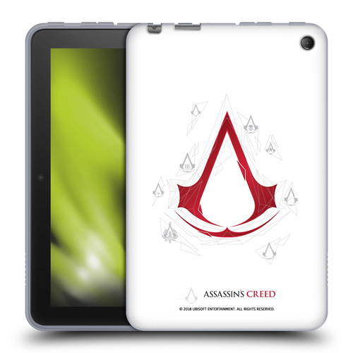 Assassin's Creed Legacy Logo Geometric White Soft Gel Case for Amazon Fire 7 2022