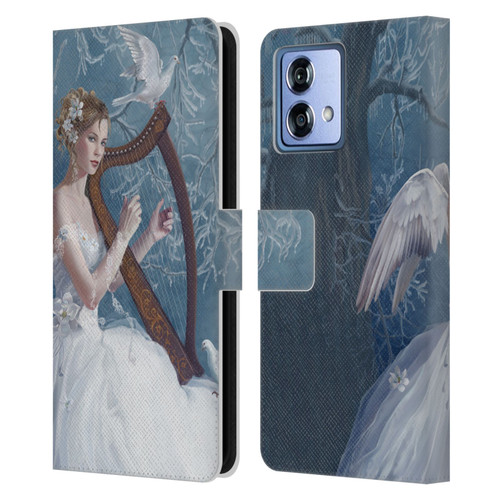 Nene Thomas Deep Forest Chorus Angel Harp And Dove Leather Book Wallet Case Cover For Motorola Moto G84 5G