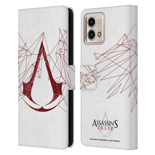 Assassin's Creed Logo Geometric Leather Book Wallet Case Cover For Motorola Moto G Stylus 5G 2023