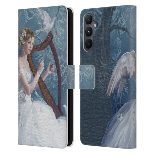 Nene Thomas Deep Forest Chorus Angel Harp And Dove Leather Book Wallet Case Cover For Samsung Galaxy A05s