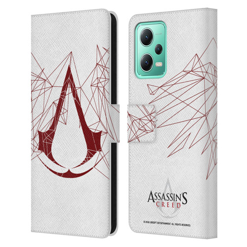 Assassin's Creed Logo Geometric Leather Book Wallet Case Cover For Xiaomi Redmi Note 12 5G