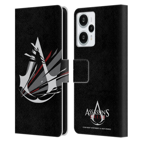 Assassin's Creed Logo Shattered Leather Book Wallet Case Cover For Xiaomi Redmi Note 12T