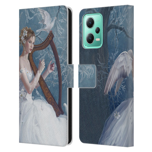 Nene Thomas Deep Forest Chorus Angel Harp And Dove Leather Book Wallet Case Cover For Xiaomi Redmi Note 12 5G