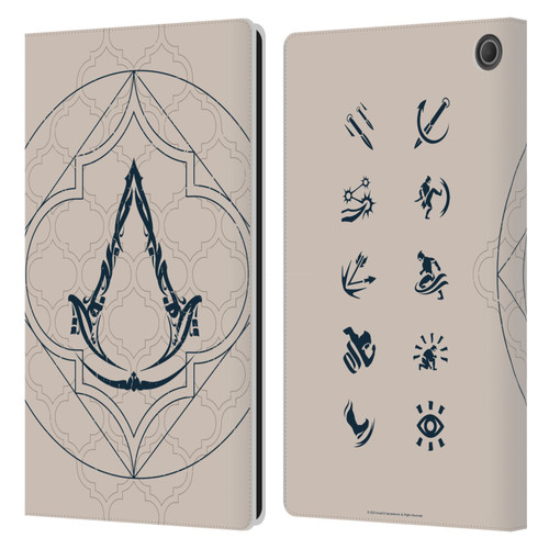 Assassin's Creed Mirage Graphics Crest Leather Book Wallet Case Cover For Amazon Fire Max 11 2023