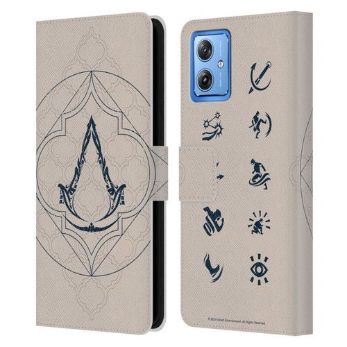 Assassin's Creed Mirage Graphics Crest Leather Book Wallet Case Cover For Motorola Moto G54 5G